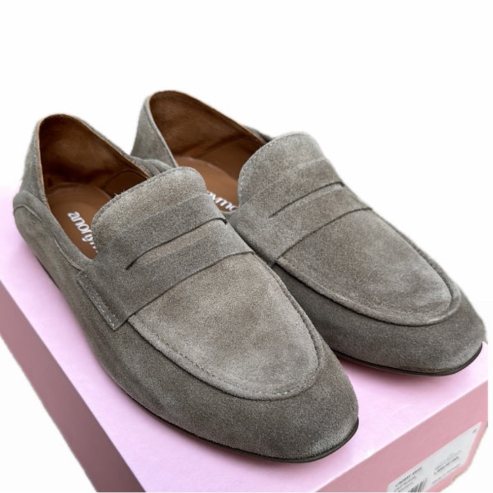 Anonymous Copenhagen Lindsay Calf Suede Loafer - Mushroom